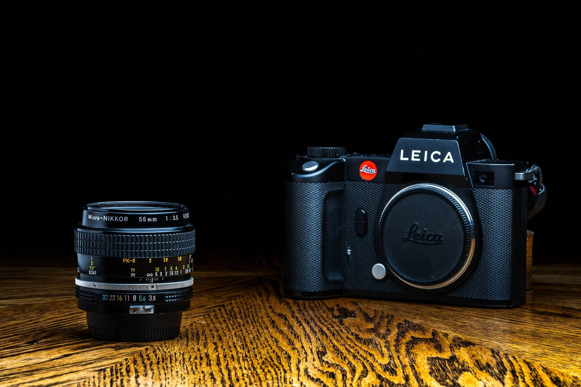Using the Micro Nikkor 55mm f3.5 lens on my Leica SL2 camera for
